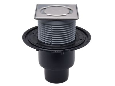 HL310N-3000 Подов сифон, DN50/75/110, долно оттичане, воден затвор, наставка 10-80мм, рамка KLICK-KL