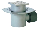 HL72.1 Подов сифон за сутерен DN75/110, странично оттичане, фланец за хидроизолацията, пластмасова р