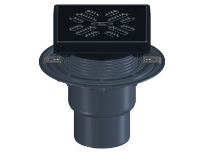 HL3100TG Сифон с вертикално оттичане, рамка и решетка от чугун