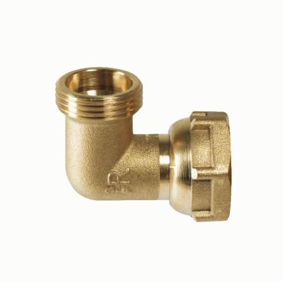 Коляно с мъжка резба M/гайка 1/2" x 3/4"