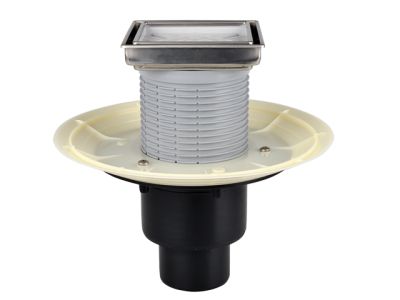 HL310N-3020 Подов сифон DN50/75/110 долно оттичане, с воден затвор и видима част за вграждане на инд