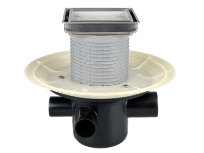 HL304-3020 Подов сифонDN50 странично оттичане,с 3 допълнителни странични входаDN40 и видима част за