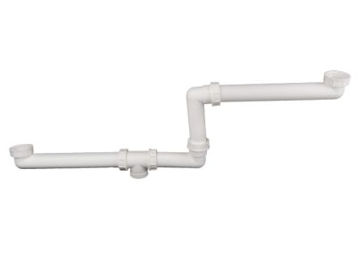 HL27 Връзка за двойна мивка DN40x6/4" променяема височина на второто корито