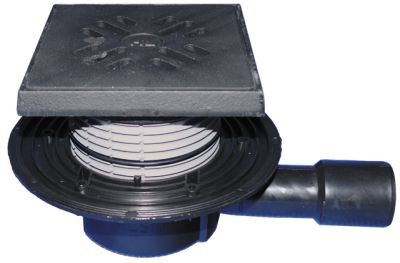 HL510NG Подов сифон странично оттичане,решетка от чугун ф40/50