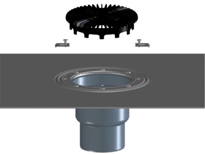 HL3100TKH Тяло на сифон за тераси и балкони DN75/110