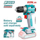 Акумулаторен безчетков винтоверт TOTAL Industrial, 20 V, 60 Nm, без батерия 0