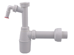 Кликни за увеличение HL132.1/30 Сифон за умивалник в баня DN32x5/4", с връзка за пералня, (съдомиячна) и розетка 0
