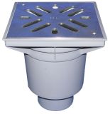 Кликни за увеличение HL606SW/1 PERFEKT-подов сифон DN110, с пластмасова рамка и решетка от неръждавейка 0