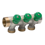 Колектор 1"M X 1"Ж с кран - 2 връзки 35° 3/4"EURO-40MM 0