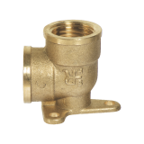 Коляно Ж/Ж със стенна планка 1/2" х 1/2"  месинг 0