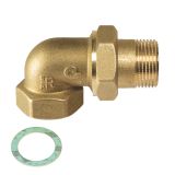 Коляно с холендър месинг M/F 3/4" с уплътнение 0