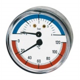 Термоманометър-радиален - ф 80 - 4 бар 0