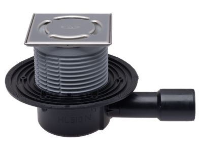 HL510N-3000-Подов сифон с рамка от неръждавейка ф40/50