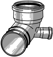 PP Коляно с ляв конектор, с O – ring, WC, бяло ф110/100/40, 22° 30