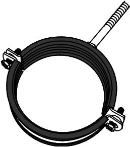 Скоба с дюбел, шпилка и гумен уплътнител D110