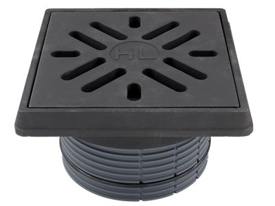 HL624 Наставка d195мм,с рамка от чугун260x260мм,решетка от чугун 226x226