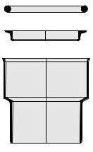 PP Преход от чугун към PP с O – ring ф110/124