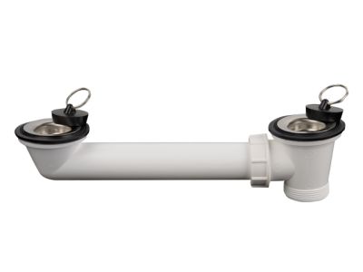 HL24-6/4 Отточна тръба за двoйна мивка DN40x6/4" с 2 изпускателя