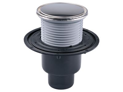 HL310NPrR-Подов сифон с долно оттичане ф50/75/110, кръгла решетка.